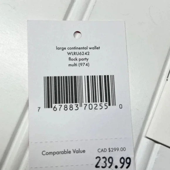 Kate Spade Pink Parrot Flock Party Large Continental Zip Around Wallet - Picture 10 of 10